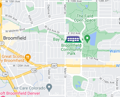 Map of Locations of Broomfield County Motor Vehicle Offices